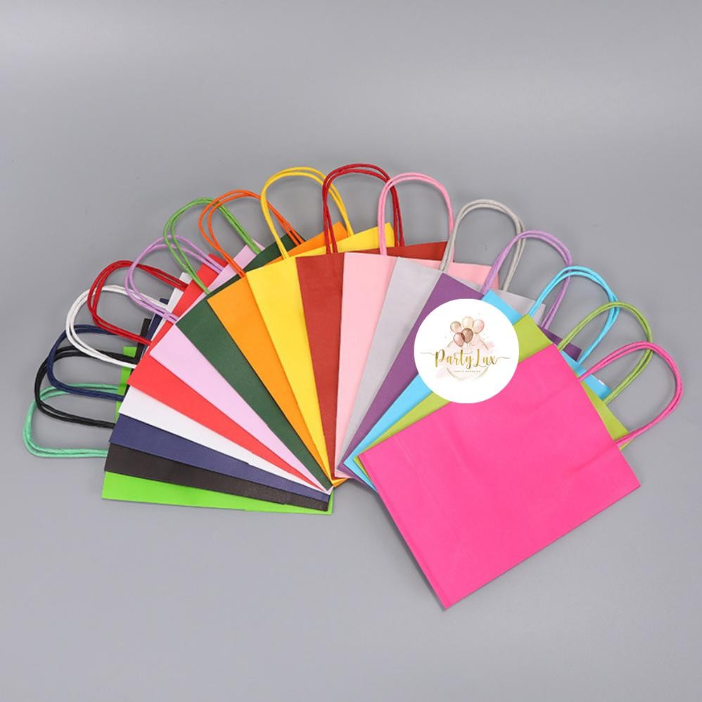 

12pcs Paper Bag Kado Polos / Paperbag Tas Goodie Bag