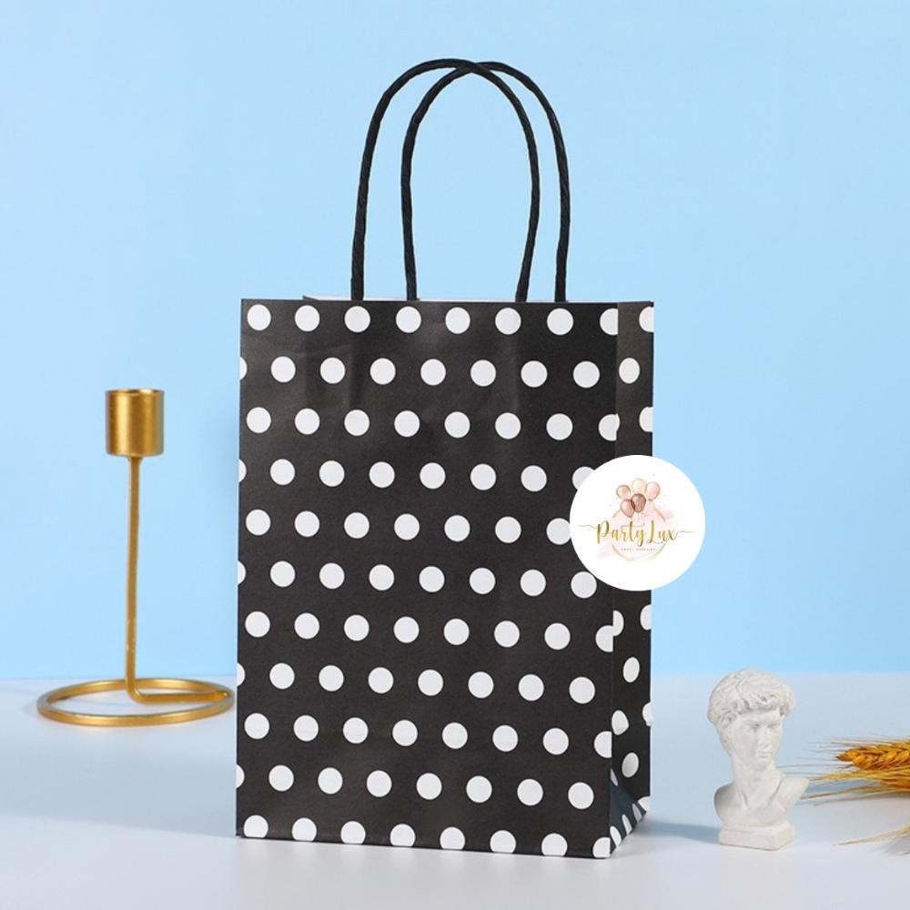 

Paper Bag Motif Polkadot / Goodie Bag / Gift Bag / Tas Kado Ulang Tahun / Souvenir Bag