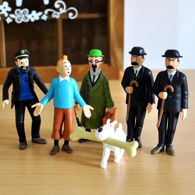 Action Figure TINTIN Isi 6 Baru