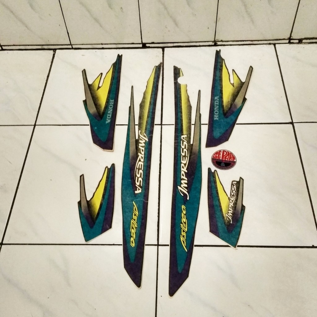 Lis body Astrea Grand Impresa Striping Grand Hijau kuning Limited Item Barang Langka Spare Part Moto