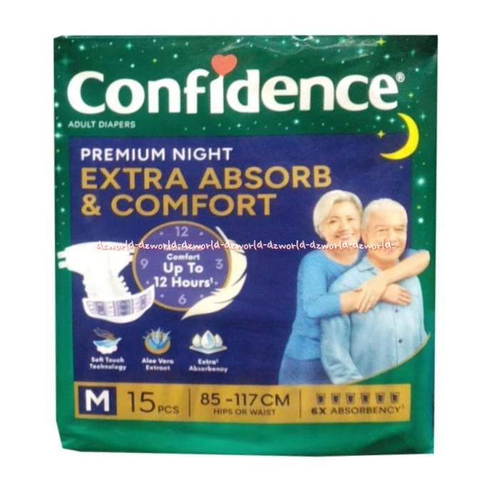 

Confidence Premium Night M 15 Popok Perekat Extra Absorb & Comfort