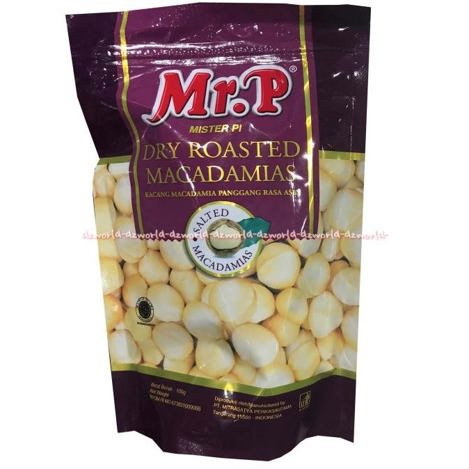 

Mr P Dry Roasted Macadamias Salted Kacang Macadamias Panggang 100gr