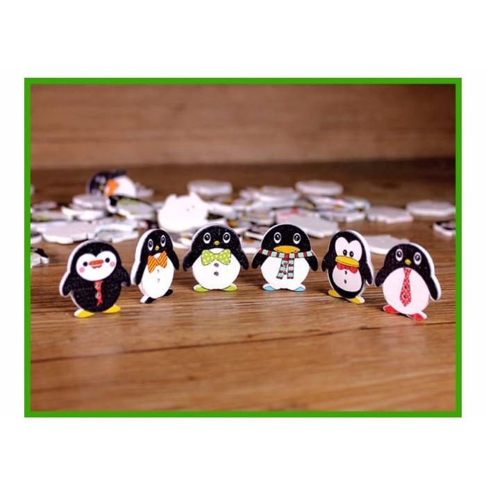 

YE156 Kancing Kayu Dua Lubang - Pinguin Pattern (10pcs) PROMO