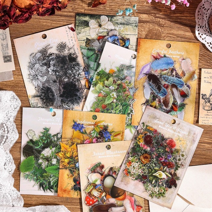 

ZO564 Nature Story Series PET Sticker Packs - Stiker PET Seri Cerita Alam (60 pcs) DISKON