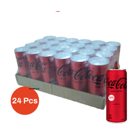 

' COCA COLA ZERO SUGAR KALENG CAN 250 ML - ( HARGA 1 DUS ) '