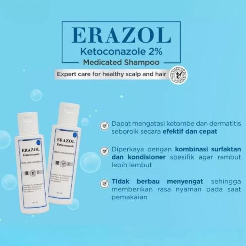 Erazol Ketoconazole Medicated Shampoo 2% 100ml Original