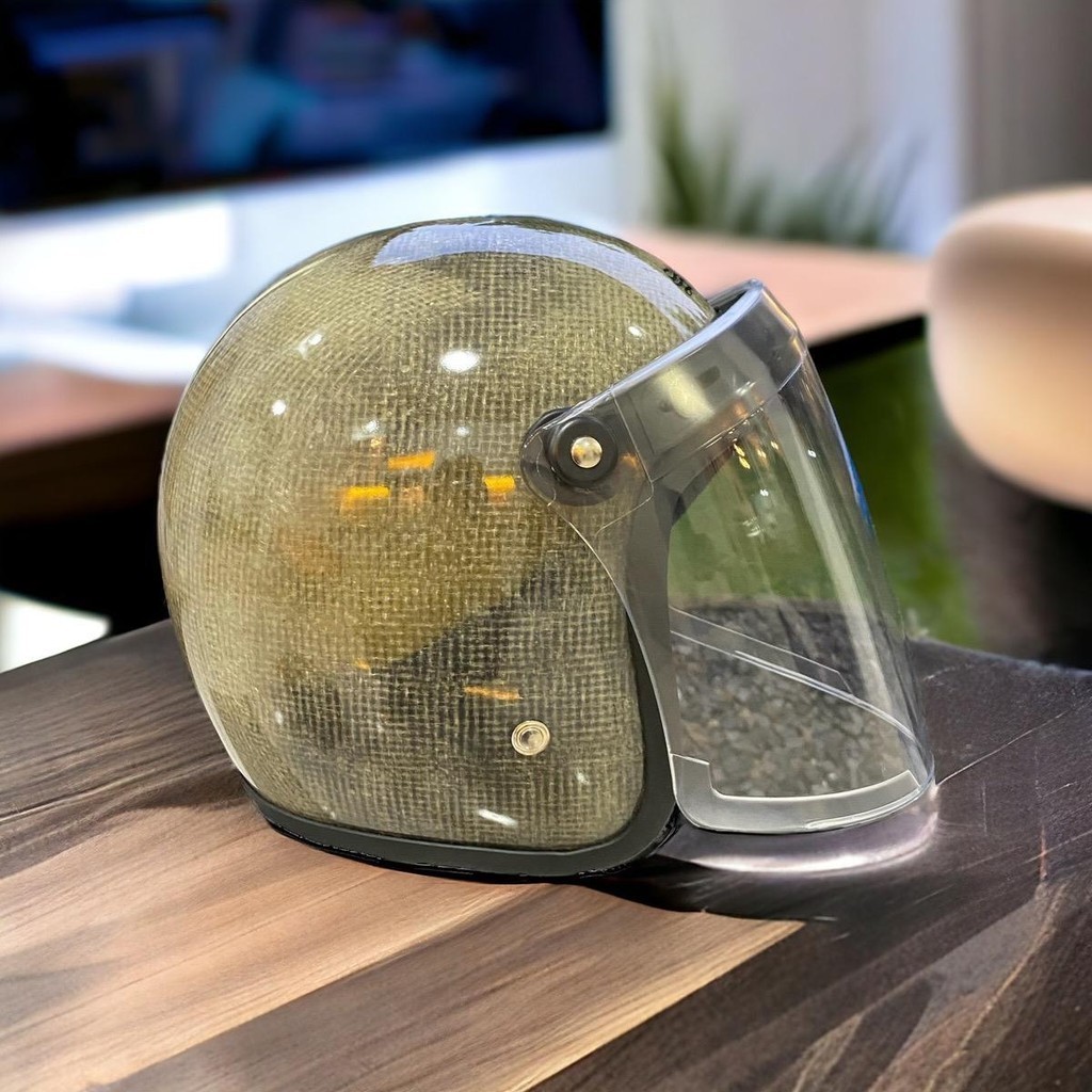 Helm Slim Head Retro TX 500 Raw