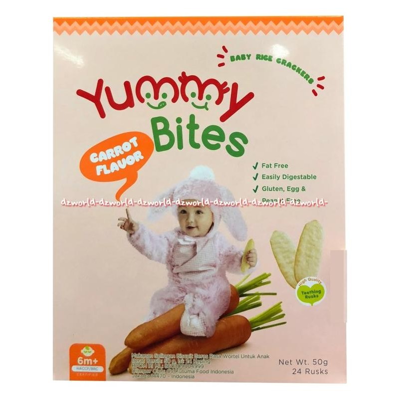 

Yummy Bites Flavour Carrot Flavour Biskuit Bayu Biskuit Wortel 50gr