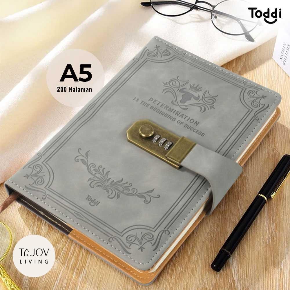 

Buku Jurnal Leather Diary A5 68GSM 200 Halaman Grid with Lock - TD100