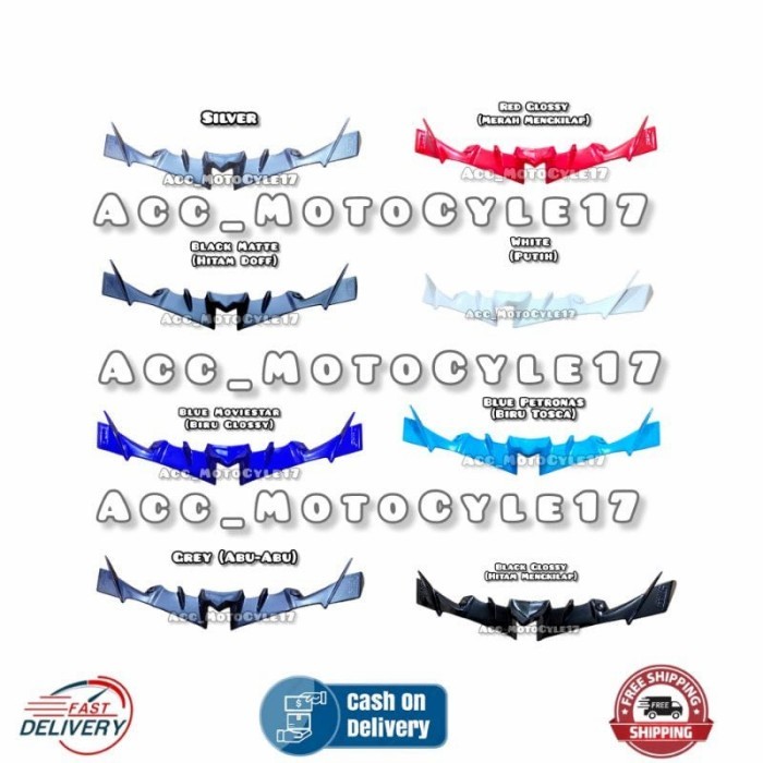 Winglet New Aerox Conected Stms Plastic Abs Model Moto Gp