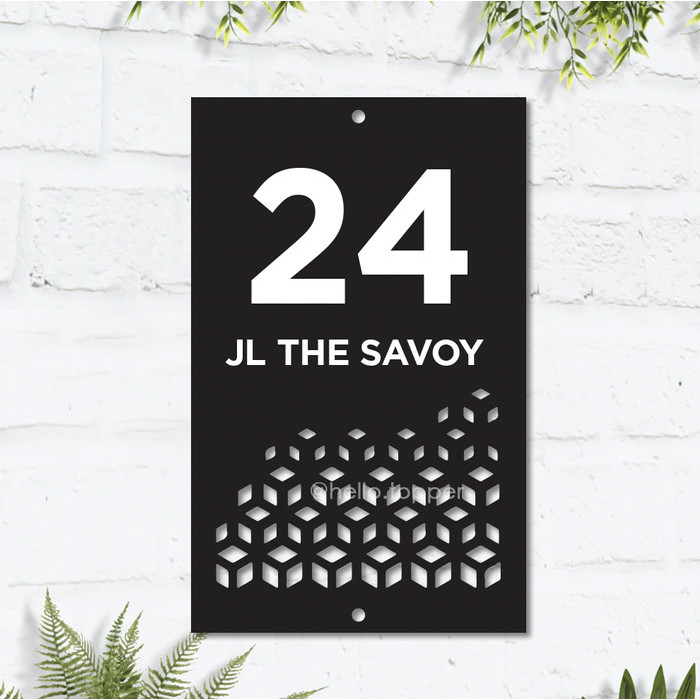 Custom Papan Alamat Rumah Nomor Acrylic Potrait