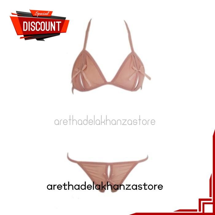 PAKAIAN DALAM BRA SET BRALETTE SEXY HOT BH HALTER CD G STRING OPEN CROTCH KREM SEKSI FREE ONGKIR BY 