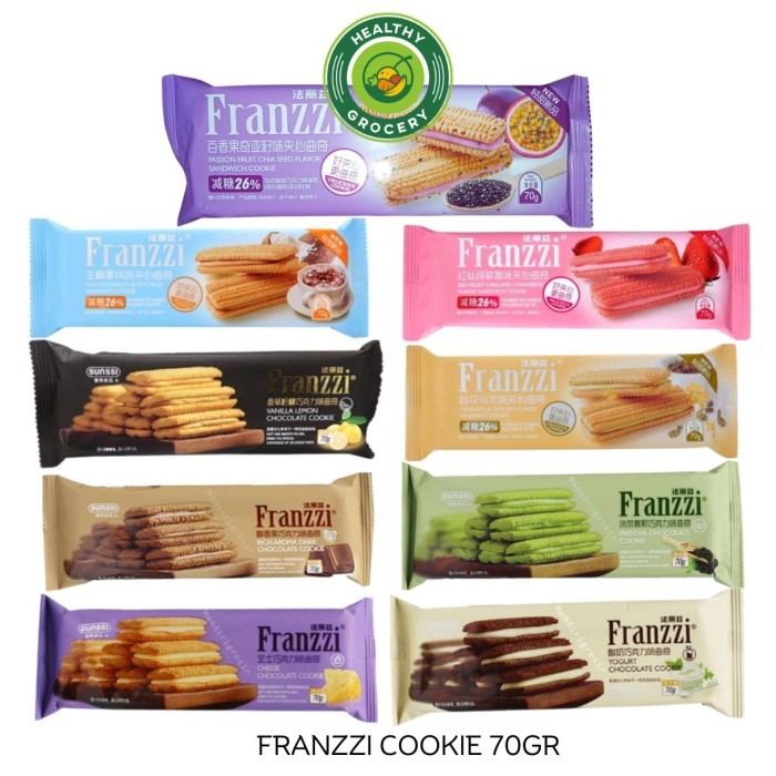 

PROMO SPECIAL Franzzi Cookie 70gr All Varian / Biskuit Kukis Krim Aneka Rasa