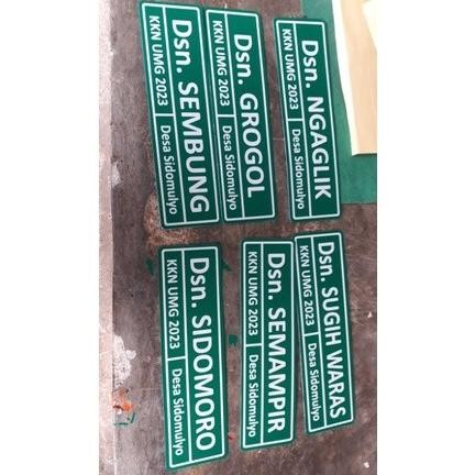 

Dijual PLANG JALAN CUSTOM UK.10X30 Berkualitas KGS