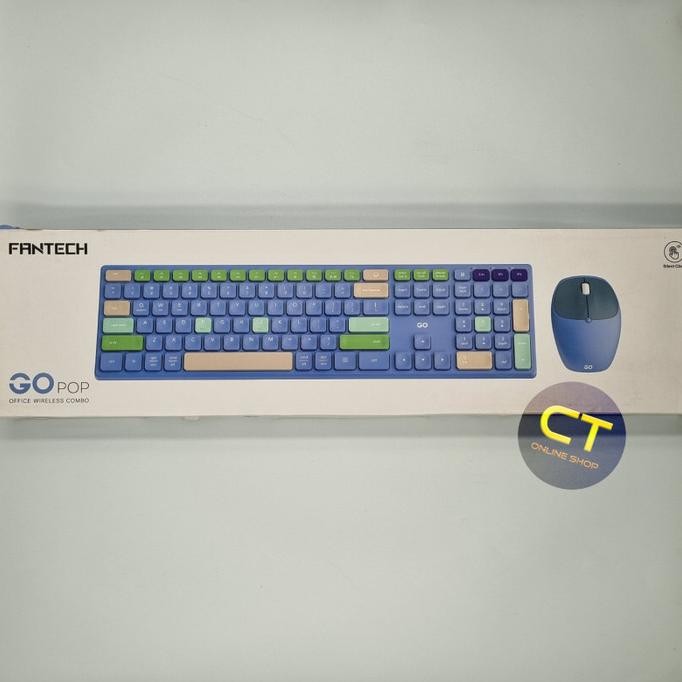 Fantech Keyboard Mouse Combo Wk895 Wk-895 Go Pop Keys Wireless Murah