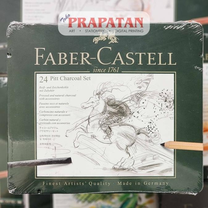 

Premium Faber Castell Pitt Charcoal Pencil Set 24C 112978 | Pensil Arang | Finest Artist Quality