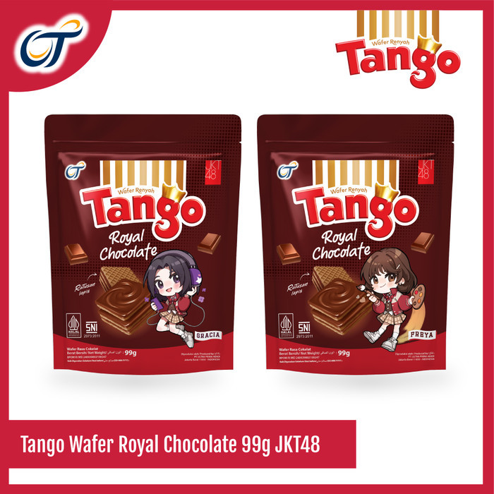 

KOMPLIT Tango Wafer Pouch Royal Chocolate 99GR EXCLUSIVE JKT48 - [Isi 2 Pcs]