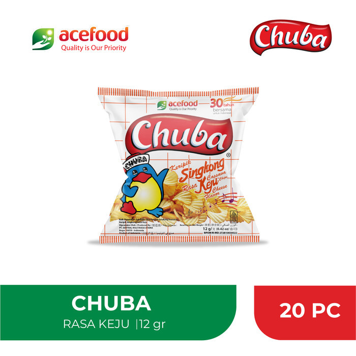 

HEMAT Chuba Keripik Singkong 12gr ( 20 pcs ) Rasa Keju