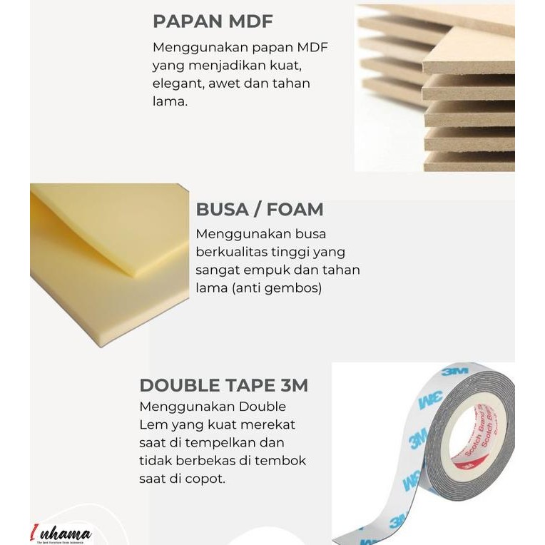 ~ HEADBOARD WALLPANEL BORDER | WALLPAPER DINDING 3D OVAL