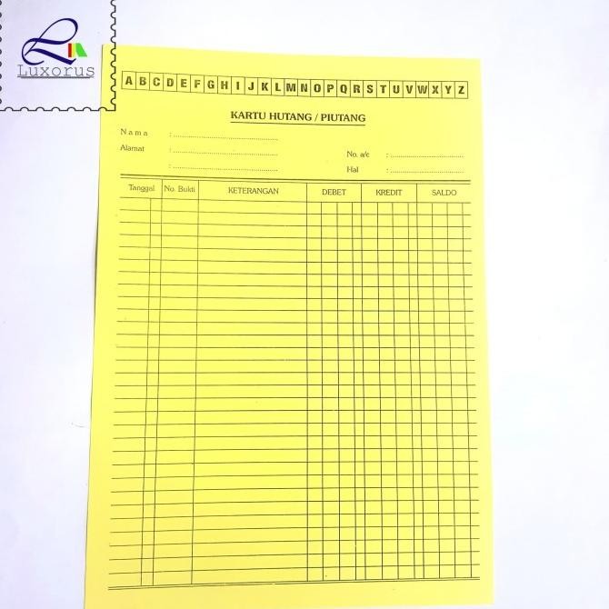 

Sale Kartu Hutang / Piutang Besar