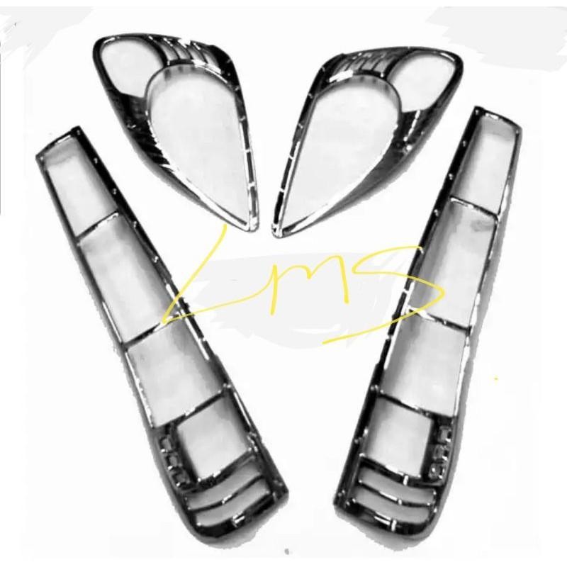 Cover Garnish Lampu Depan Belakang Chrome Honda New Crv 2002-2004