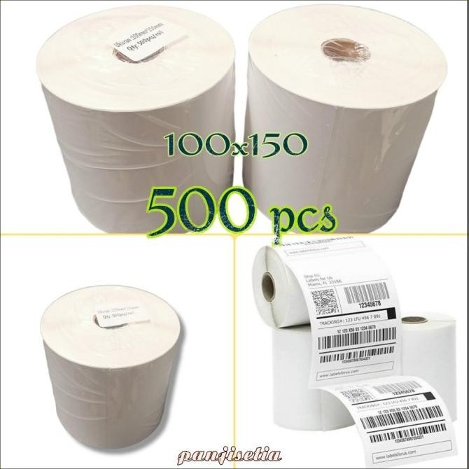 

Sale Label Barcode 100 X 150 500Pcs Kertas Sticker Thermal Resi 100X150Mm