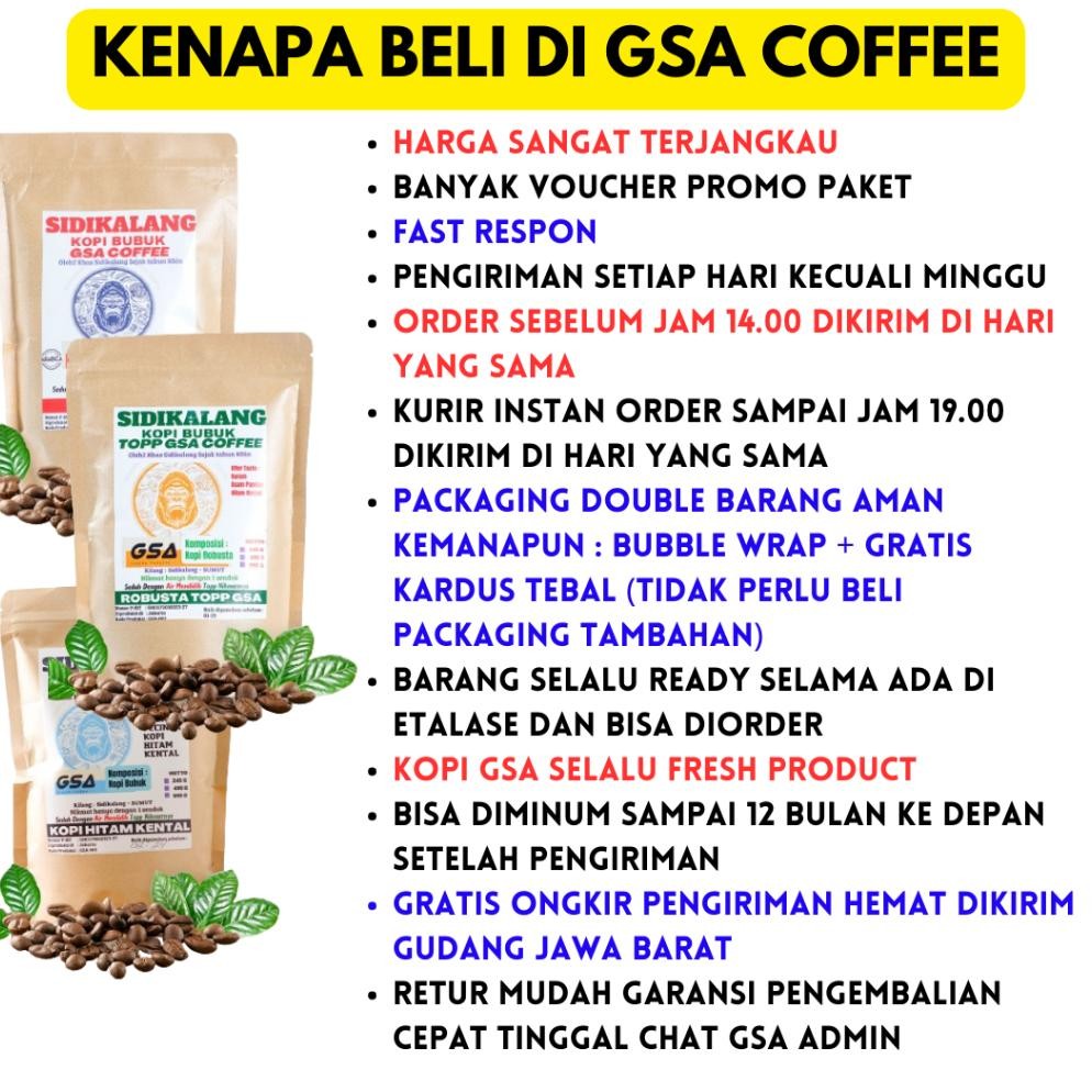 

Ready Gsa Coffee Kopi Arabica Kalang 1Kg Arabika Super Bubuk Hitam Murni