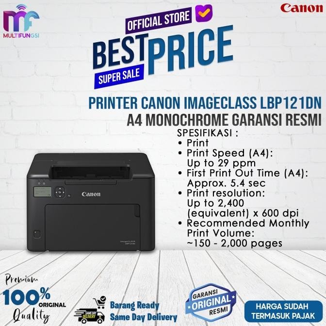 

Printer Canon ImageClass LBP121dn/LBP-121dn A4 Monochrome Garansi Resmi