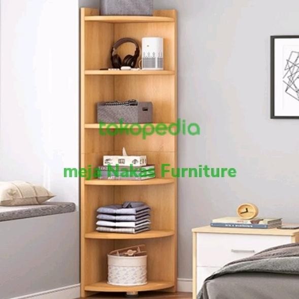 meja sudut minimalis rak buku tempat buku rak sudut meja sudut