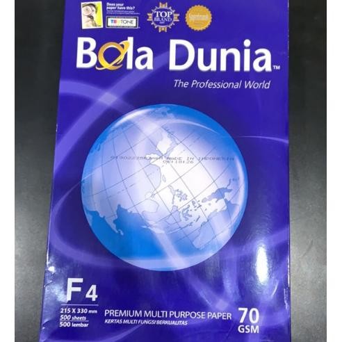

Sale (1 Rim) Kertas Hvs Folio F4 Bola Dunia 70 Gr (Harga Khusus Online)