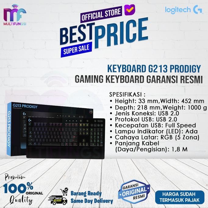 

Keyboard G213 Prodigy Gaming Keyboard - Garansi Resmi