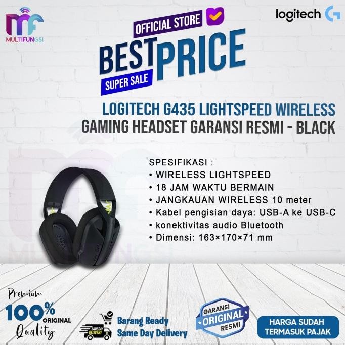 

LOGITECH G435 LightSpeed Wireless Gaming Headset Garansi Resmi