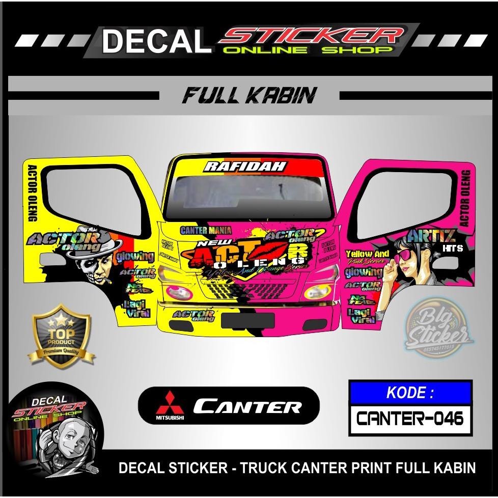 Stiker Mobil Truk Canter | Sticker Decal Print Kepala Truck Keren