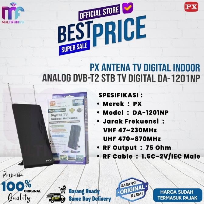 

PX Antena TV Digital Indoor Analog DVB-T2 STB TV Digital DA-1201NP