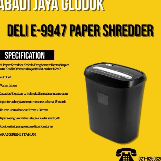 Promo Deli E-9947 Paper Shredder