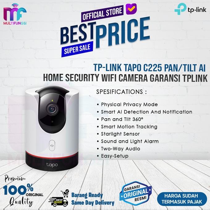 

TP-LINK Tapo C225 Pan/Tilt AI Home Security WiFi IP Camera CCTV TPLINK