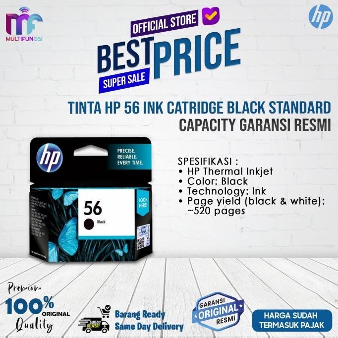 

Tinta HP 56 Ink Catridge Black Standard Capacity Garansi Resmi