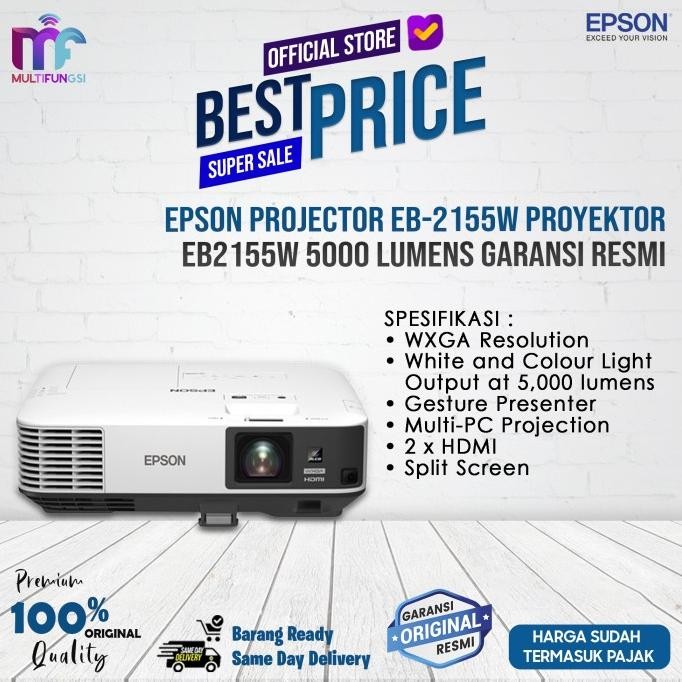 

Epson Projector EB-2155W Proyektor EB2155W 5000 Lumens Garansi Resmi