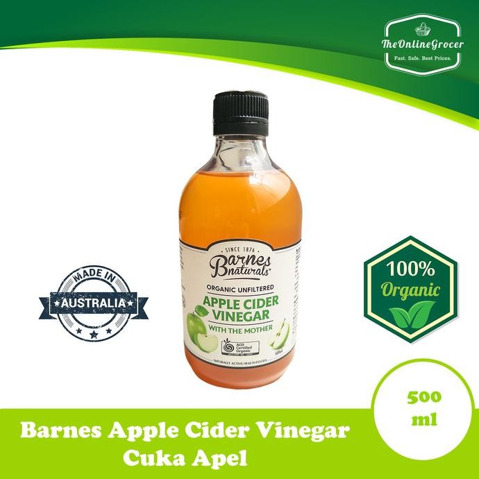 

Barnes Apple Cider Vinegar Organic 500gr Cuka Apel Organik