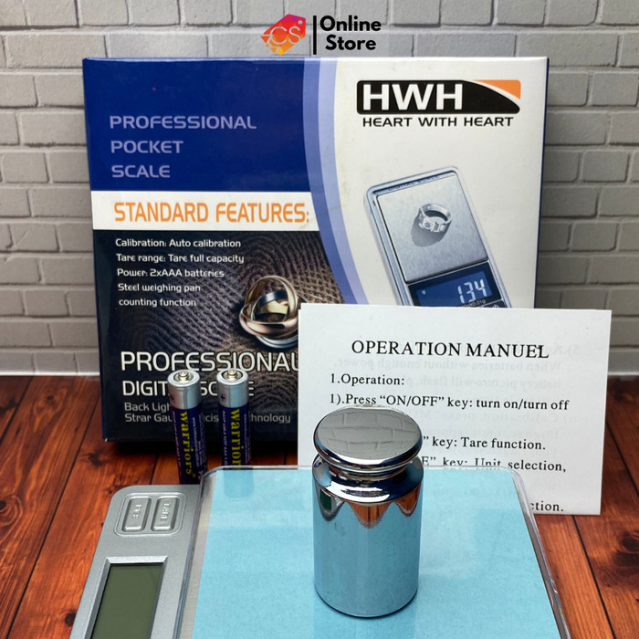 TERBARU HWH Timbangan emas Digital PSP 300g / Akurasi 0.01g