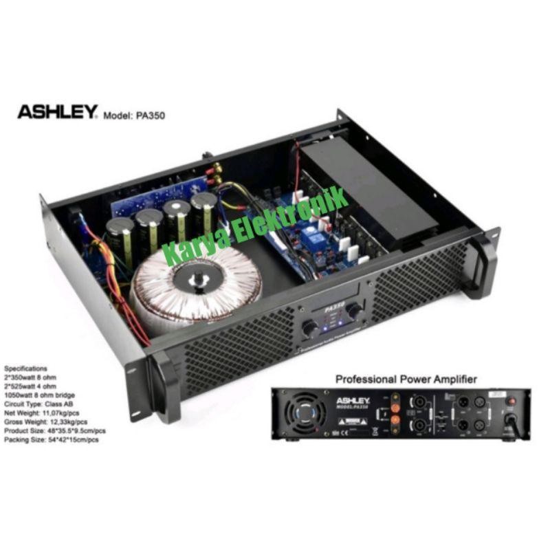 Power Amplifier 700 Watt Ashley Pa350  Ampli Pa 350 Originalpower Ashley Pa 350 Original Amplifier A