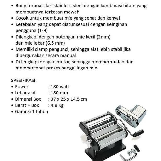 Noodle Maker Motor Signora / Penggiling Mie Elektrik Signora H85M