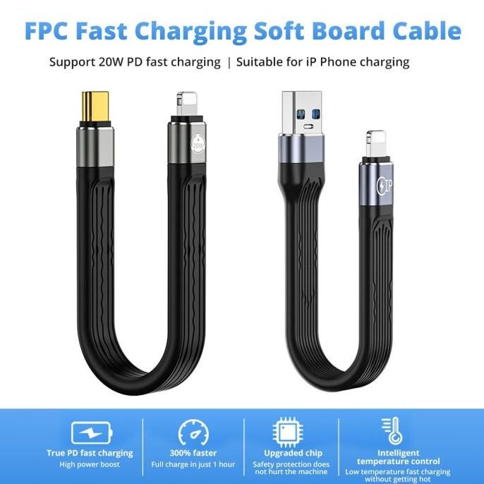 

Produk Baru!! USB FPC Short Data Cable PD 20W USB to Lightning iPhone Fast Charging
