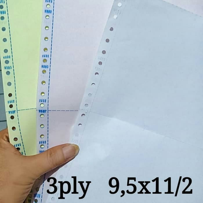 

BEBAS ONGKIR - Kertas 3ply komputer continuous form 9.5x11/2 isi 250set