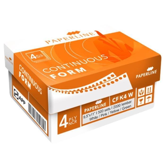 

BEBAS ONGKIR - Kertas Computer CF 4 Ply NCR FULL 9.5x11 Inch 2000 Lembar PAPERLINE