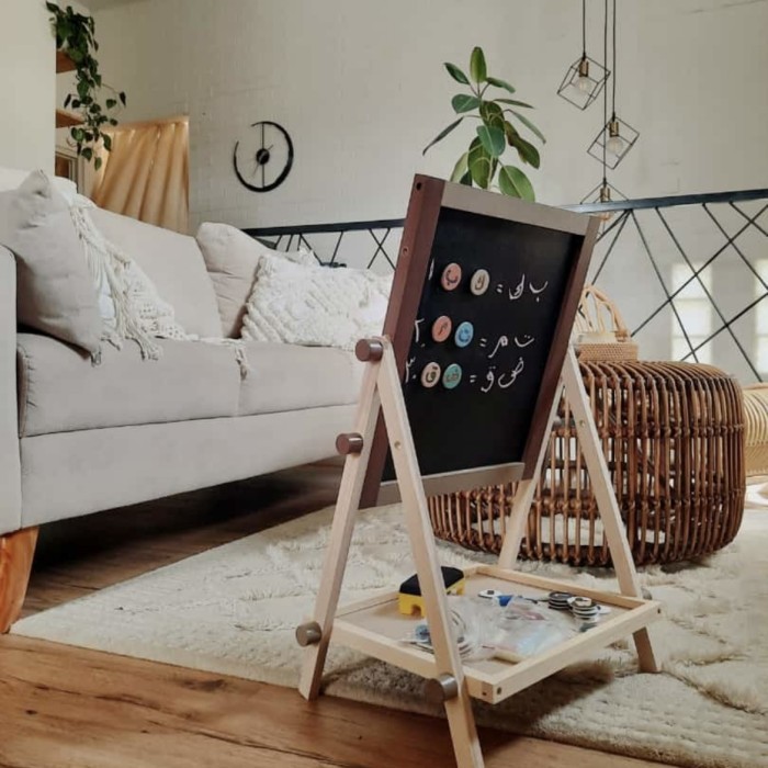 

TERBARU Papan Tulis Anak MENKAY Wooden 2 in 1 Board Warna Natural PROMO!