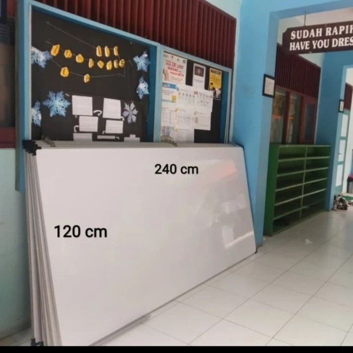 

TERBARU whiteboard sekolah 120 x 240 cm papan tulis sekolahan