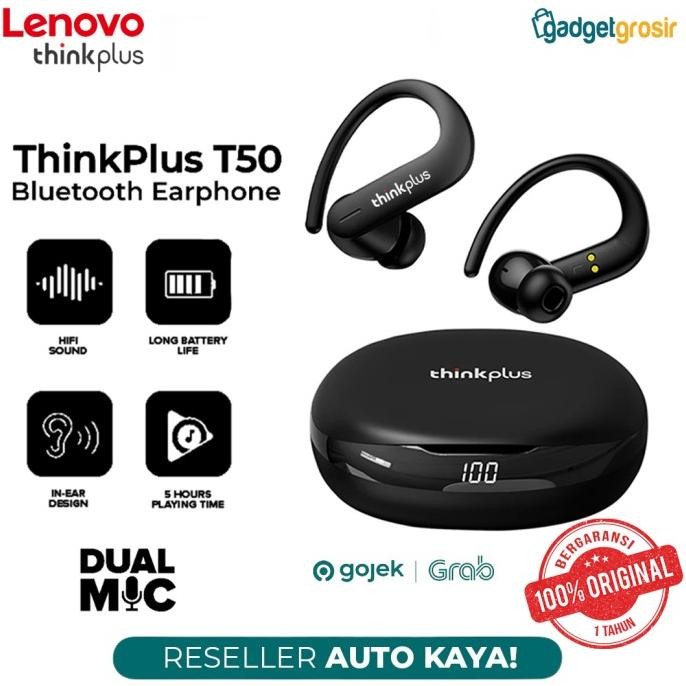 Lenovo Thinkplus T50 TWS Bluetooth Earphone Sport With Mic ENC Bass