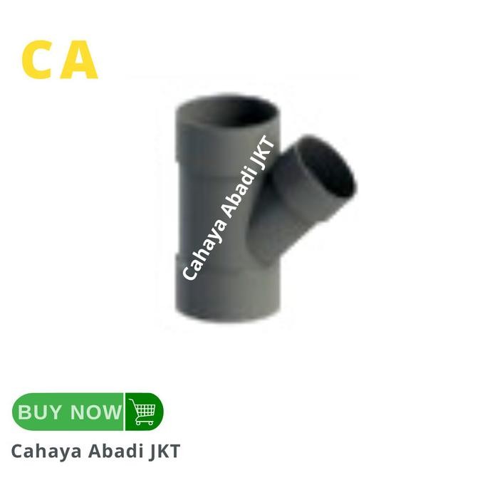 Siap Kirim TEE Y BRANCH 4IN PVC RUCIKA - D Y
