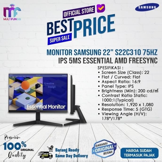 

Samsung Monitor S31C 22" / 24" / 27" IPS 75Hz Essential AMD FreeSync